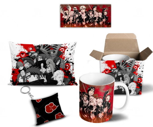Caneca + Kit Akatsuki Anime Naruto Shippuden - Mod 007
