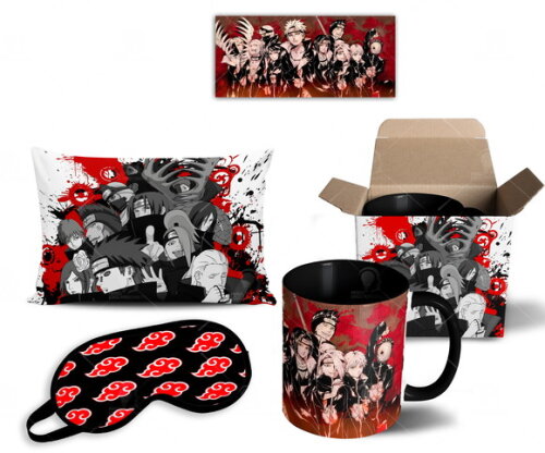 Caneca + Kit Akatsuki Anime Naruto Shippuden - Mod 012