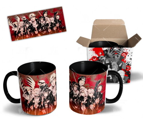Caneca + Kit Akatsuki Anime Naruto Shippuden - Mod 012