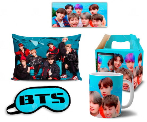 Caneca + Kit Banda BTS Kpop - Mod 003