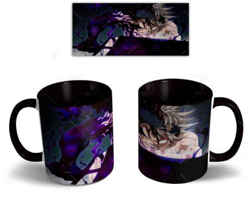 Caneca + kit Black Clover com Nome
