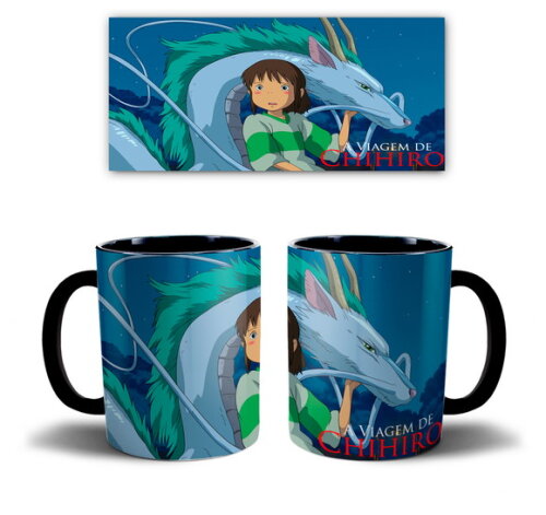 Caneca + Kit Desenho A Viagem de chihiro - Mod 003