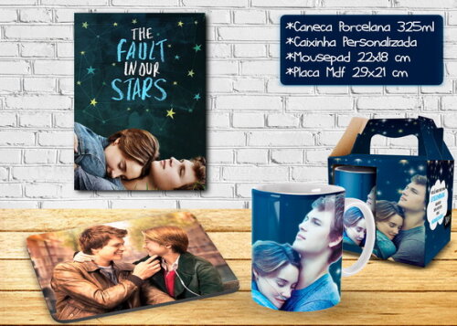 Caneca + Kit Filme a Culpa é das Estrelas