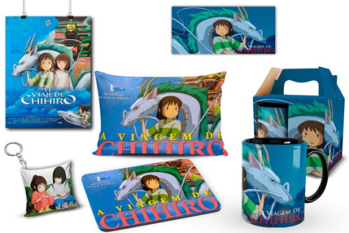 Caneca + Kit Desenho A Viagem de chihiro - Mod 004