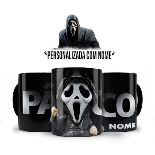 Caneca + Kit Filme Pânico Ghostface Scream
