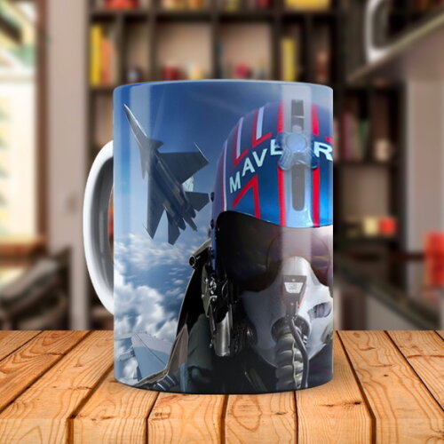 Caneca + Kit Filme Top Gun Maverick Tom Cruise com Nome
