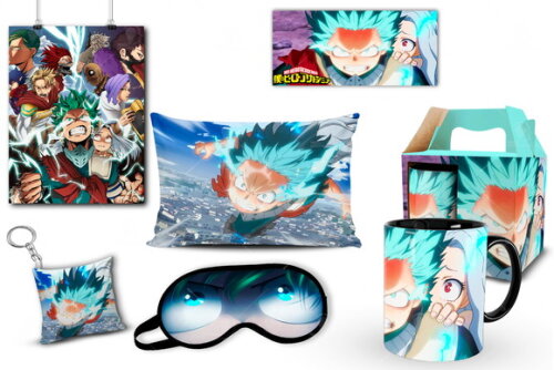 Caneca + Kit Geek Boku No Hero Midoriya One For all 100%