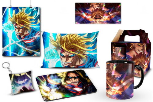 Caneca + Kit Geek Boku No Hero All Might One For all 100%
