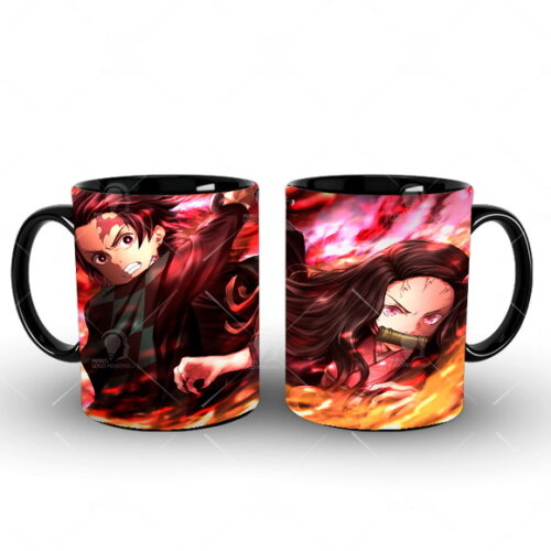 Caneca + Kit Geek Demon Slayer Kimetsu No Yaiba - Mod 003