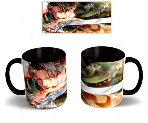 Caneca + kit Geek Shingeki no Kyojin Levi Ackerman