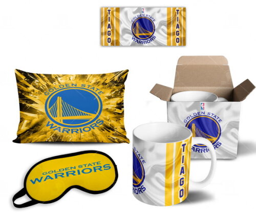 Caneca + Kit Golden State Warriors NBA com nome - mod 001