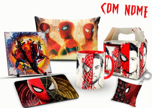 Caneca + Kit Homem Aranha Personalizado com Nome mod02