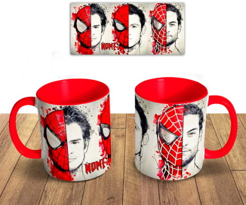 Caneca + Kit Homem Aranha Personalizado com Nome mod01