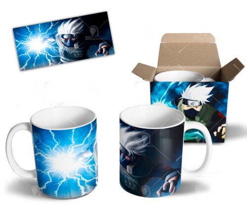Caneca + Kit Kakashi Anime Naruto Shippuden - Mod 002