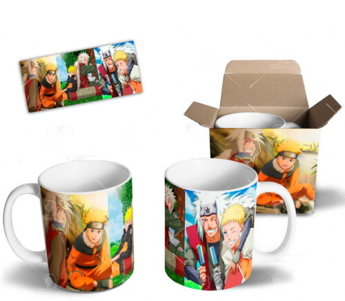 Caneca + Kit Naruto e Jiraya - Mod 001