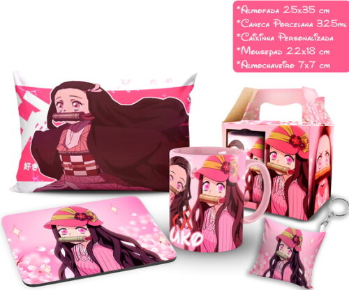 Caneca + Kit Nezuko Demon slayer - Mod 002