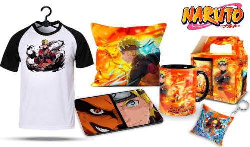 Caneca + Kit Naruto Shippuden com Nome - Mod 002