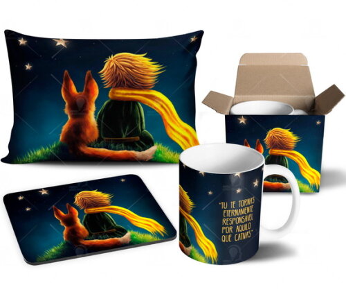 Caneca + Kit O Pequeno Príncipe - Mod 002
