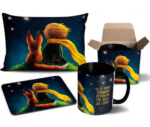 Caneca + Kit O Pequeno Príncipe - Mod 005