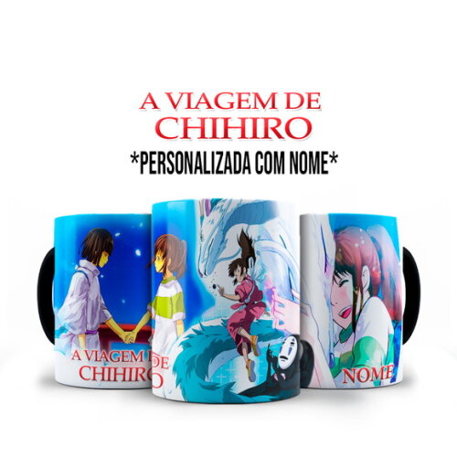 Caneca + Kit Personalizado a Viagem de Chihiro com Nome