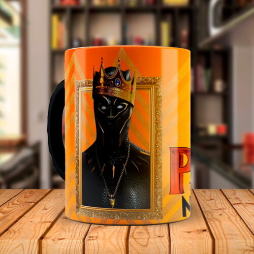 Caneca + Kit Pantera Negra Wakanda Forever com Nome