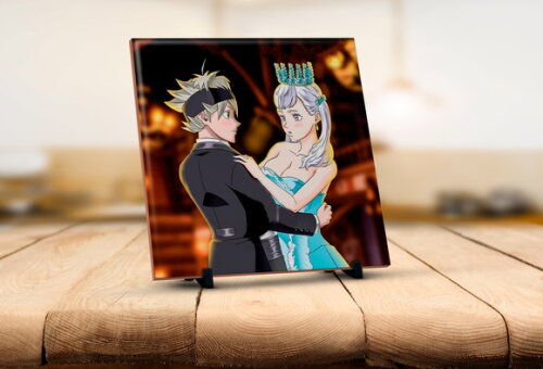 Caneca + Kit Personalizado Asta e Noelle Black Clover Md01