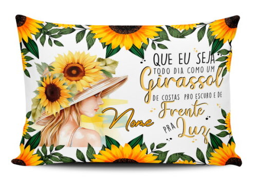 Caneca + Kit Personalizado Girassol com Nome Personalizado