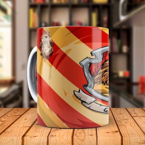 Caneca + Kit Personalizado Harry Potter Grifinória com Nome
