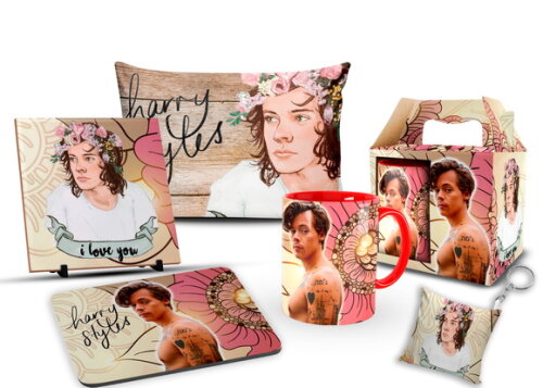 Caneca + Kit Personalizado Harry Styles - Mod 001