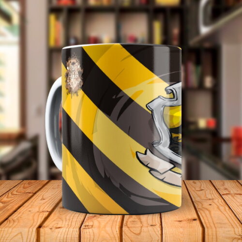 Caneca + Kit Personalizado Harry Potter Lufa-lufa com Nome