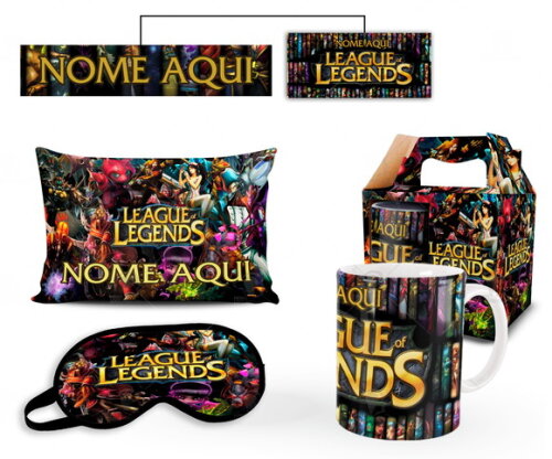 Caneca + Kit Personalizado League of Legends- Mod 005