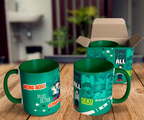 Caneca + Kit Personalizado Midoriya Boku no Hero - Mod-001