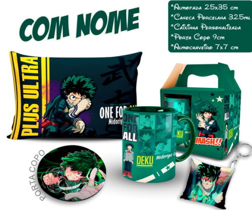 Caneca + Kit Personalizado Midoriya Boku no Hero - Mod-001