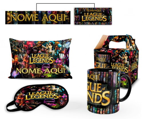 Caneca + Kit Personalizado League of Legends- Mod 006