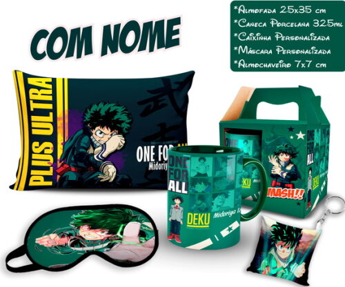 Caneca + Kit Personalizado Midoriya Boku no Hero - Mod-003