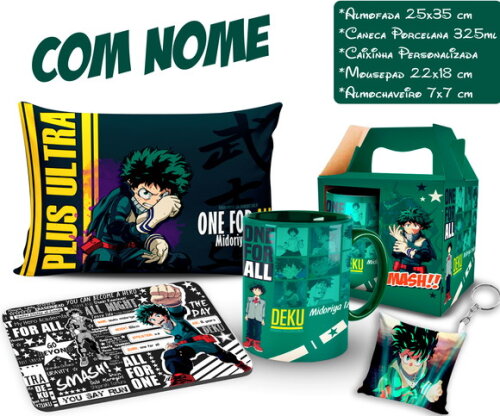 Caneca + Kit Personalizado Midoriya Boku no Hero - Mod-002