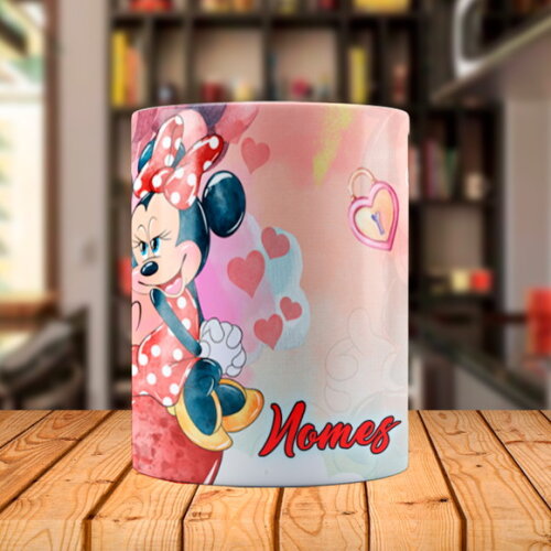 Caneca + Kit Personalizado Namorados Mickey e Minnie