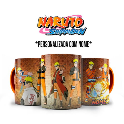 Caneca + Kit Personalizado Naruto Shippuden com Nome