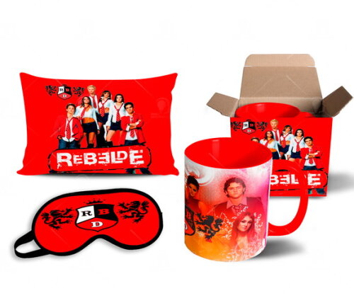 Caneca + Kit Personalizado Rebelde Banda RBD - Mod 007