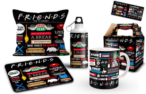 Caneca + Kit Personalizado Série Friends com Nome - Mod 001