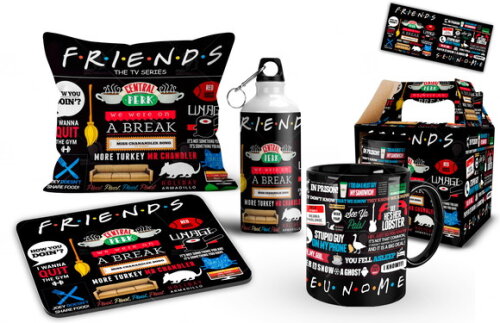 Caneca + Kit Personalizado Série Friends com Nome - Mod 003