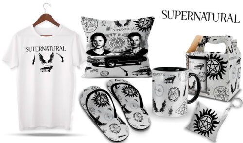 Caneca + Kit Personalizado Série Supernatural com Nome