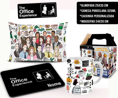 Caneca + Kit Personalizado Série The Office com Nome