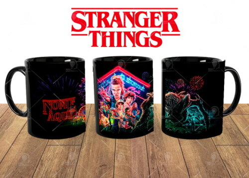 Caneca + Kit Personalizado Stranger Things - Mod001