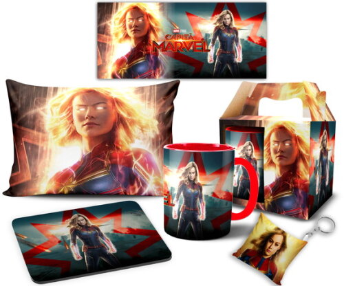 Caneca + Kit Personalizado Vingadores Capitã Marvel