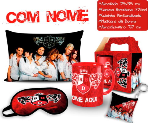 Caneca + Kit RBD Rebelde Personalize com Nome - Mod 003