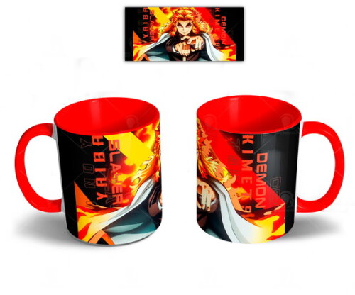 Caneca + Kit Rengoku kyojuro Demon Slayer - Mod 001
