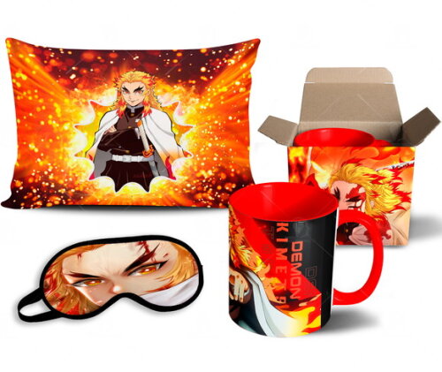 Caneca + Kit Rengoku kyojuro Demon Slayer - Mod 003