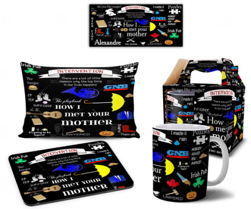 Caneca + Kit Série How I Met Your Mother com Nome - Mod 002