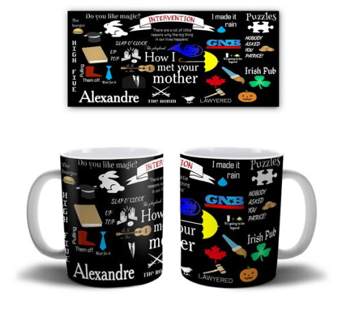 Caneca + Kit Série How I Met Your Mother com Nome - Mod 002